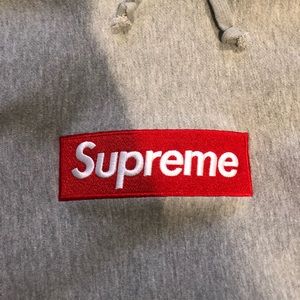 Supreme FW14 Gray Bogo Hoodie L
